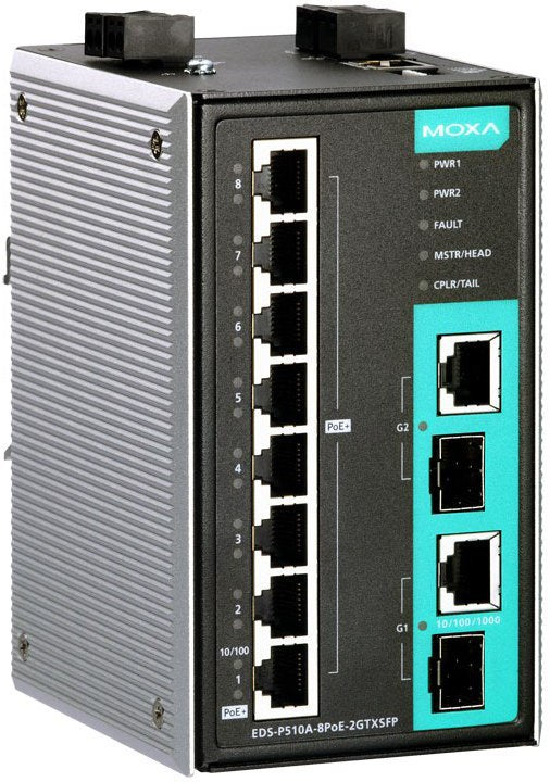 Moxa EDS-P510A-8POE-2GTXSFP