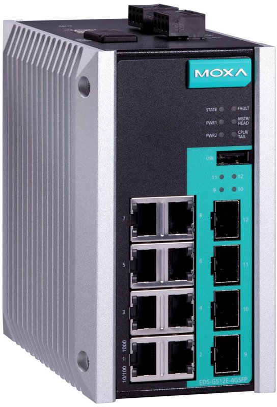 Moxa EDS-G512E-4GSFP-T